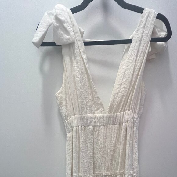Fanco - White Maxi Dress with Shoulder Tie Detail - Picture 1 of 6